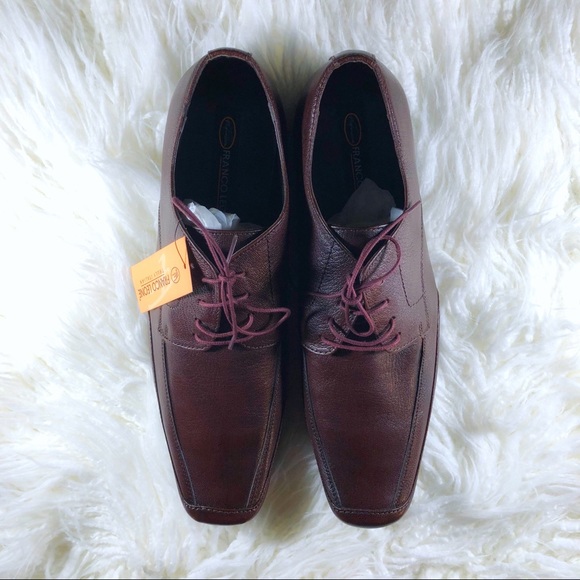 NEW Franco Leone Truly Italian Leather Bordo Shoes - Picture 2 of 9